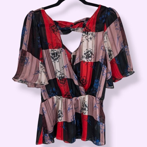 BCBGeneration Sheer Flowy Top - Picture 6 of 7